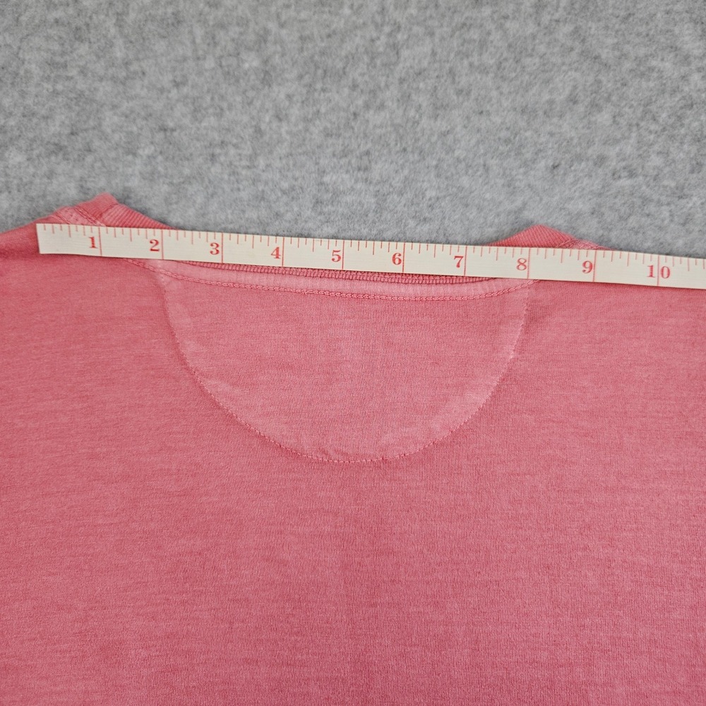 JOHNNIE-O | Mens Med Pink Long Sleeve Cotton Modal Pocket T-Shirt Surfer Logo - Picture 14 of 15